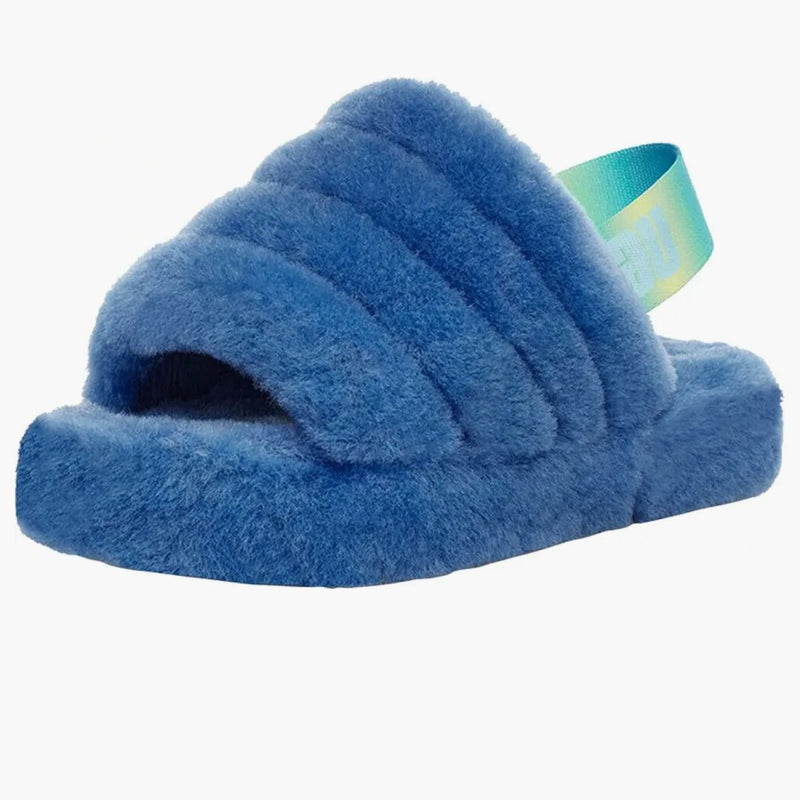 Ugg Fluff Yeah Slide Mystic Blue Gradient (Kids)