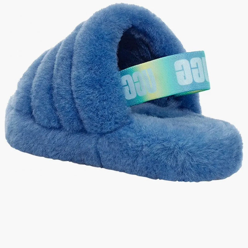Ugg Fluff Yeah Slide Mystic Blue Gradient (Kids)