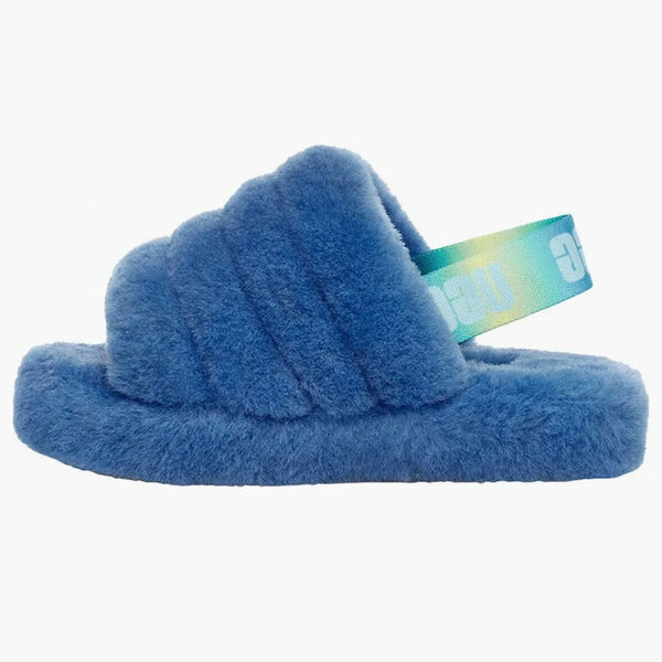 Ugg Fluff Yeah Slide Mystic Blue Gradient (Kids)