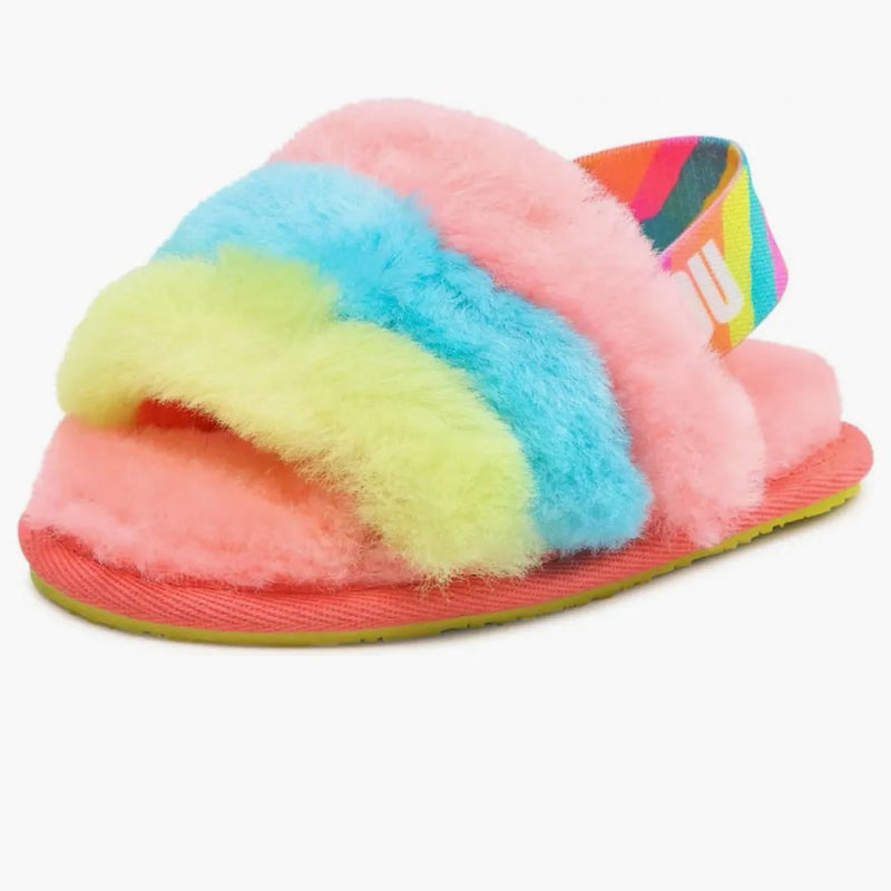 UGG FLUFF YEAH SLIDE PEACH Bliss Multi (småbarn)