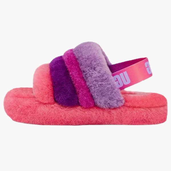 Ugg Fluff Yeah Slide Pink Purple Rainbow (děti)