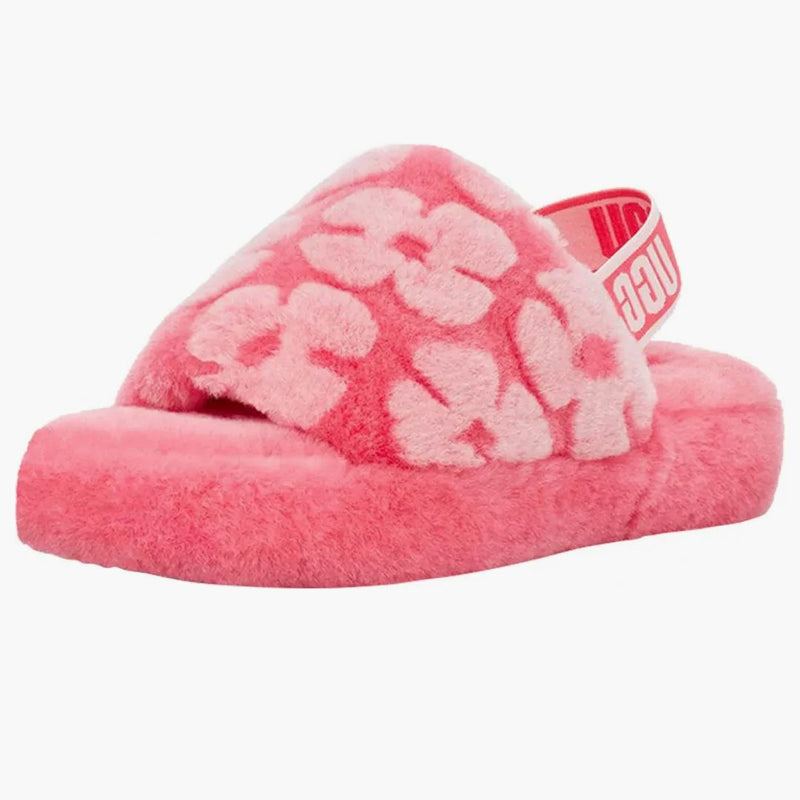 Ugg Fluff sì Slide Sorbet di fragole papavero (bambini)