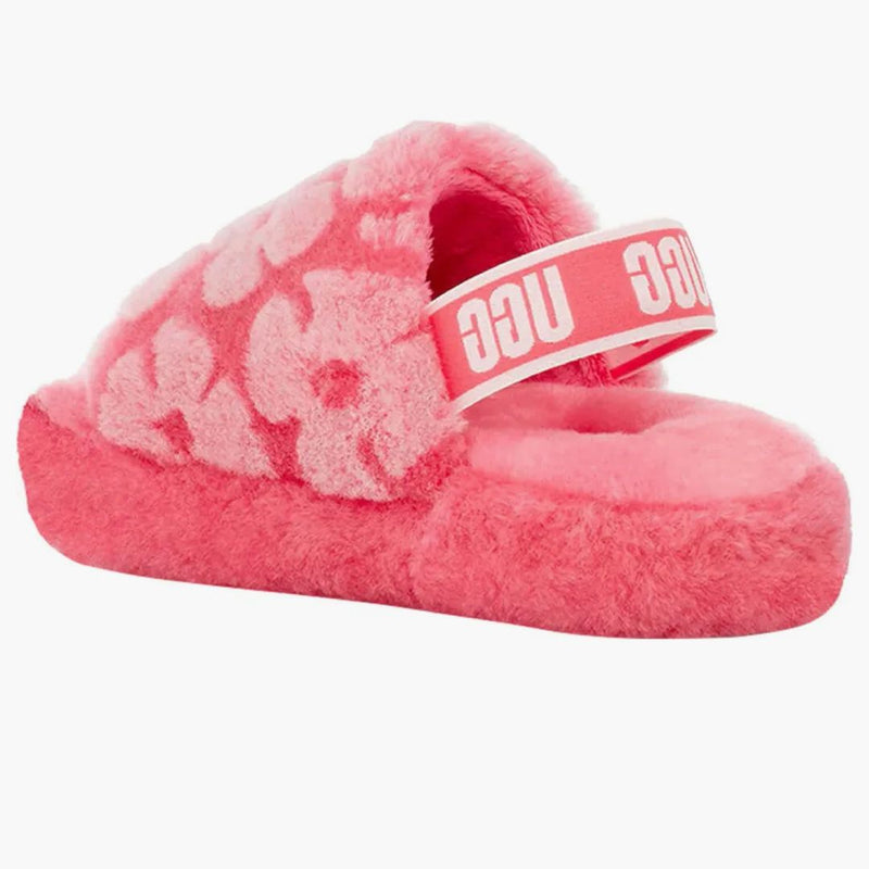 Ugg Fluff sì Slide Sorbet di fragole papavero (bambini)