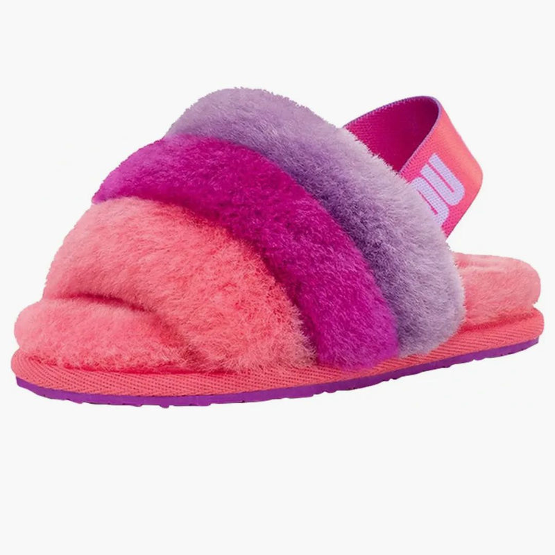 Ugg Fluff Yeah Slide Purple Rainbow (småbarn)