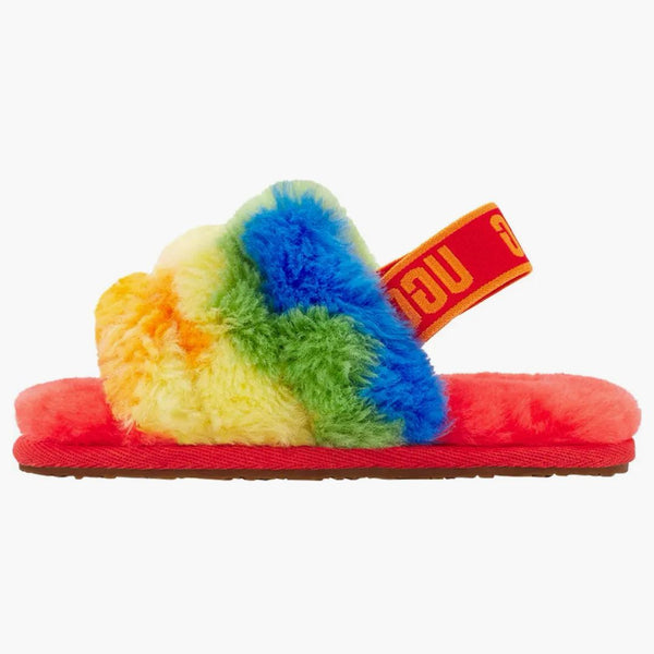 Ugg Fluff Yeah Slide Rainbow Stripes (batole)