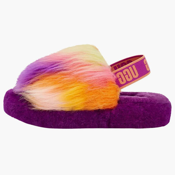 Ugg Fluff Yeah Slide Tie Dye Berrylicious (Kids)