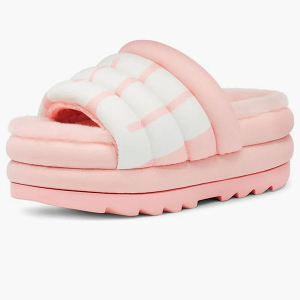 UGG MAXI SLIDE LOGO PINK SCALLOP (Women's)
