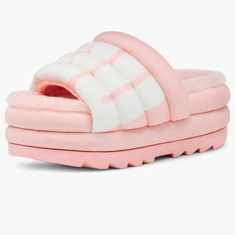 UGG MAXI SLIDE LOGO PINK SCALLOP (Women's)