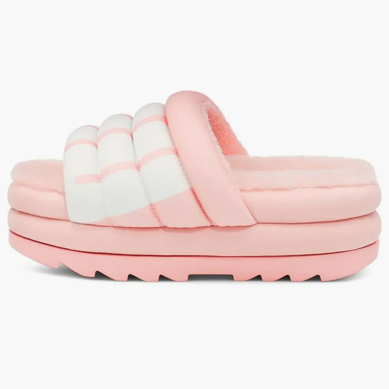 UGG MAXI SLIDE LOGO PINK SCALLOP (Women's)