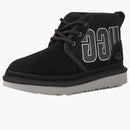 Ugg Neumel Graphic Boot Black Grey Suede (Kids)