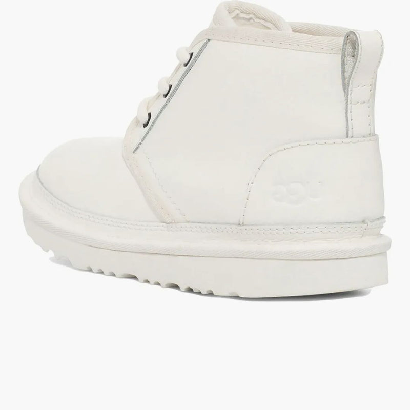 Ugg Neumel II in pelle in pelle bianca in pelle bianca (bambini)