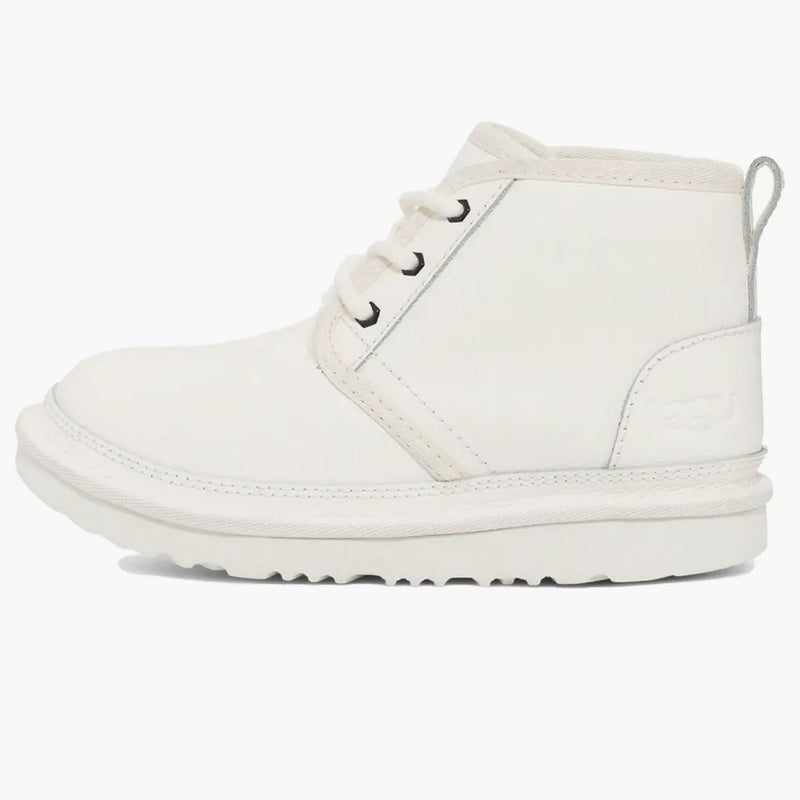 Ugg Neumel II in pelle in pelle bianca in pelle bianca (bambini)