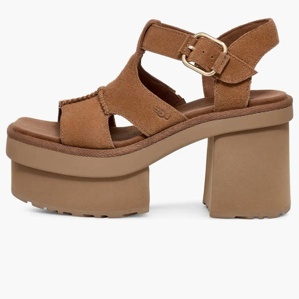 Ugg New Heights Platform T-strap Sandal Chestnut (women's)