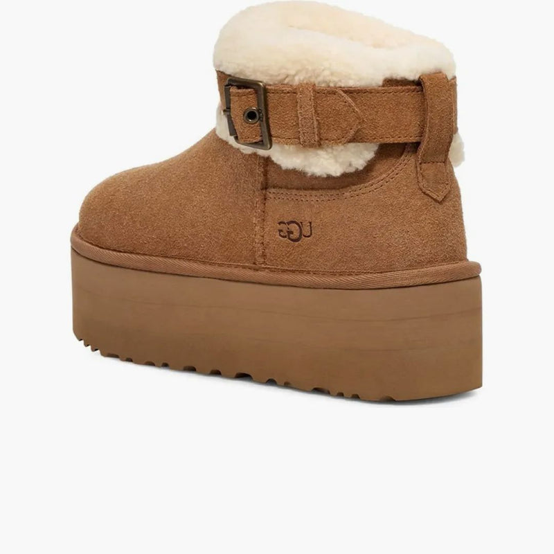 Ugg Ultra Mini Belted Roller Boot Chestnut (women's)