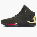 Under Armour Curry 1 Lux Mid Suede Downtown Green