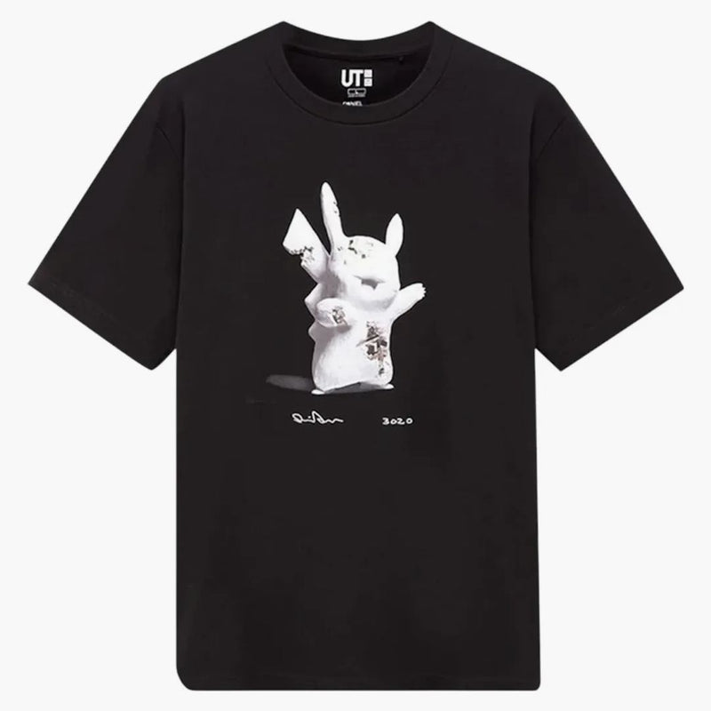 Uniqlo x Daniel Arsham x Pokemon Pikachu te svart