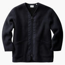 Uniqlo X Engineered Garms Fleece Collarless Coat (US SIS) Navy