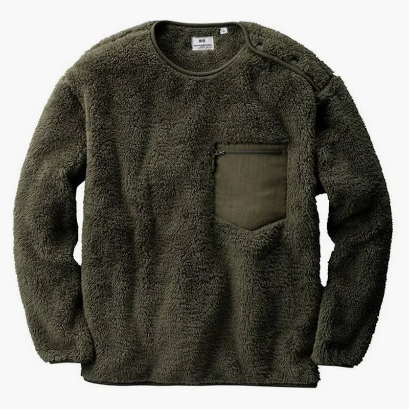 Uniqlo X Engineered Garms Fleece Sweater (US SIating) Olive