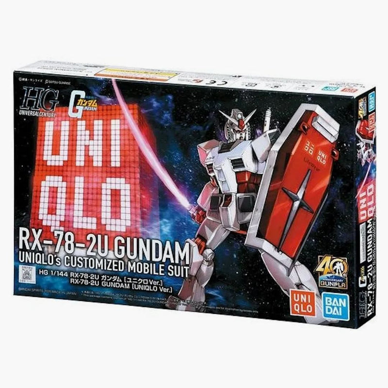 Uniqlo X Gunpla Rx-78-2u Gundam Mobile Suit Hg 1/144 Figure