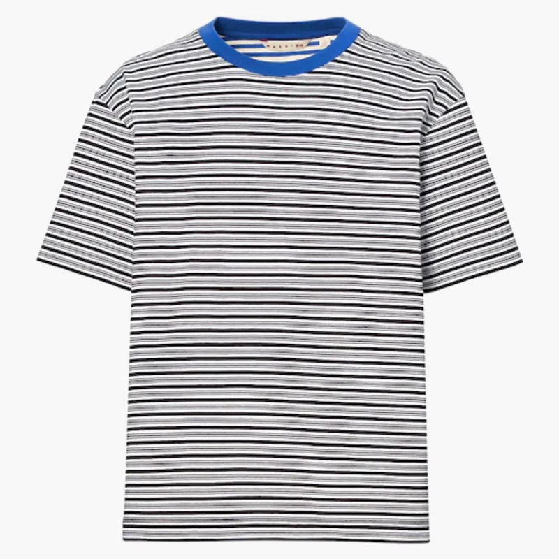Uniqlo x marni gräns crewneck t-shirt blå