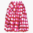 Uniqlo x Marni Women's Balloon Thave Check Sukně (Asia velikost) červená