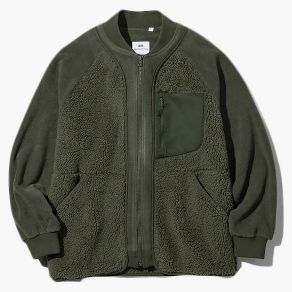 Uniqlo x White Mountainering Fleece Overized LongSleeve Jacket (Asia Sizing) Olive