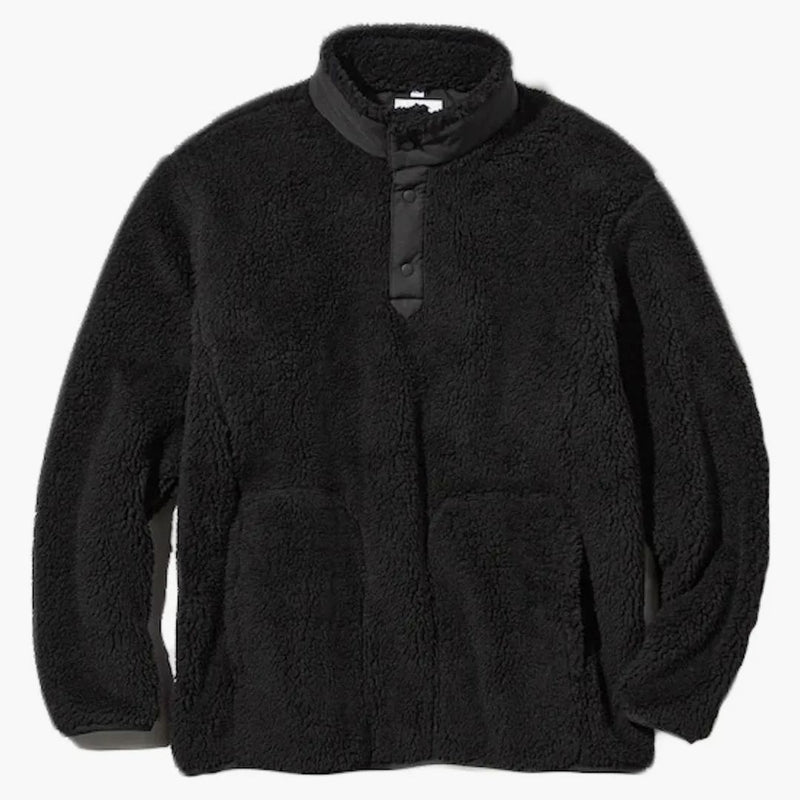 Uniqlo X White Mountaineering Fleece Oversized Longsleeve Pullover (asia Sizing) Black