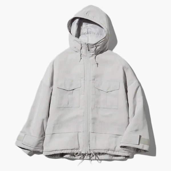 Uniqlo x White Mountainering Women Hybrid Down Overdized Parka (Asia Sizing) ljusgrå