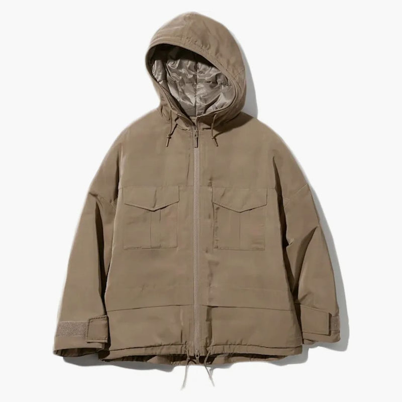 Uniqlo X White Mountaineering Women Hybrid Down Oversized Parka Brown