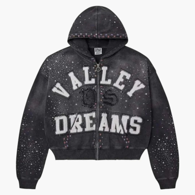 Vale Forever Classico Zip Up Hoodie Black