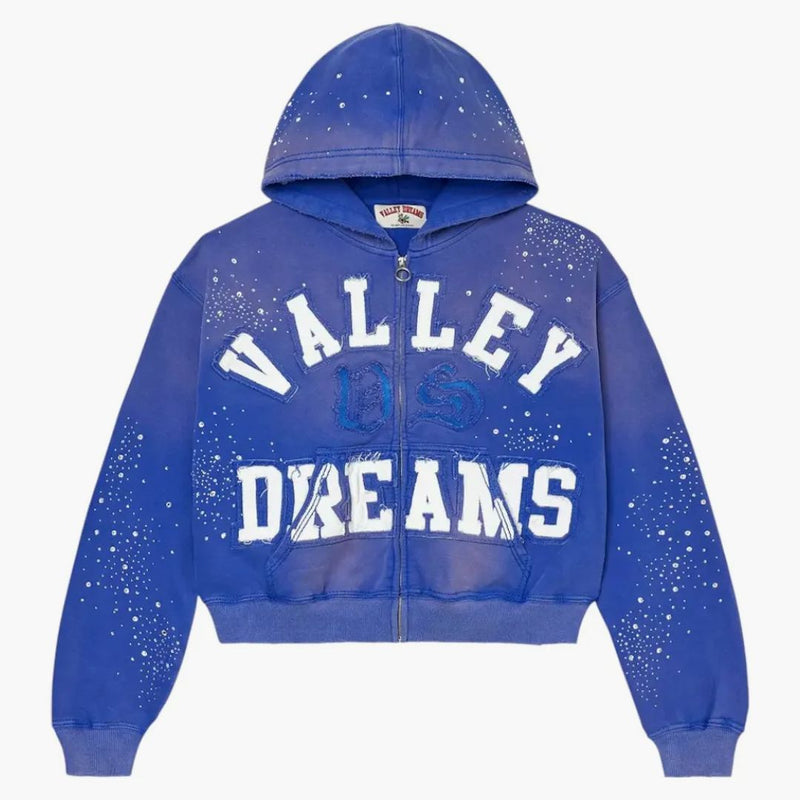 Vale Forever Classico Zip Up Hoodie Sapphire