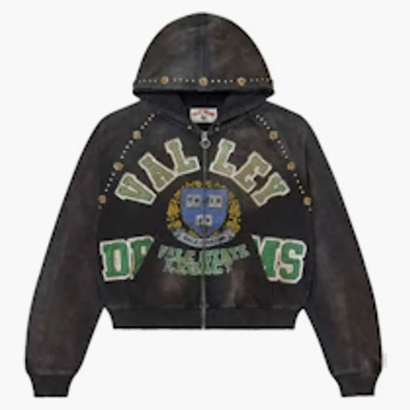Vale Forever Gem Zip Up Hoodie Black
