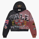 Vale Forever Two Face Zip Up Hoodie Red/black
