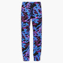Valentino över hela Neon Camou tryck Sweatpants Blue