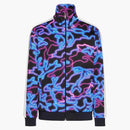 Valentino in tutto il neon camou stampa zip felpa blu