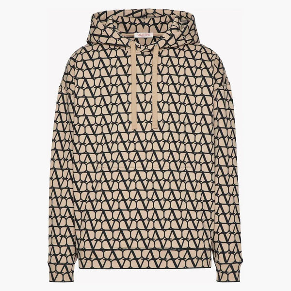 Logo Valentino Alover Hoodie Beige/Black