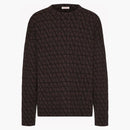 Valentino Allover Logo Knitwear Brown