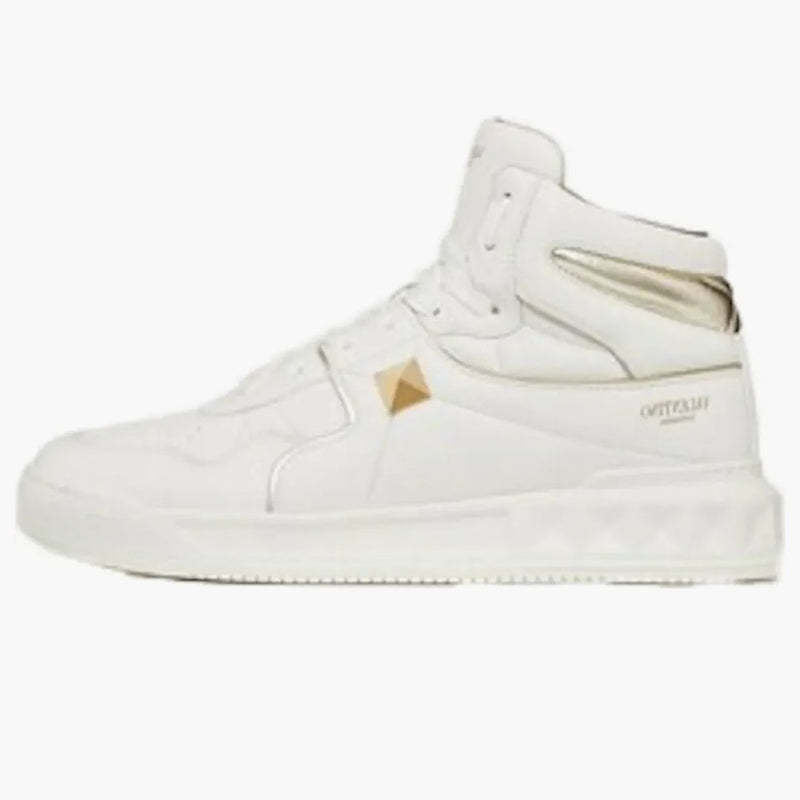Valentino Garavani One Stud High-Top White Silver (Dámské)