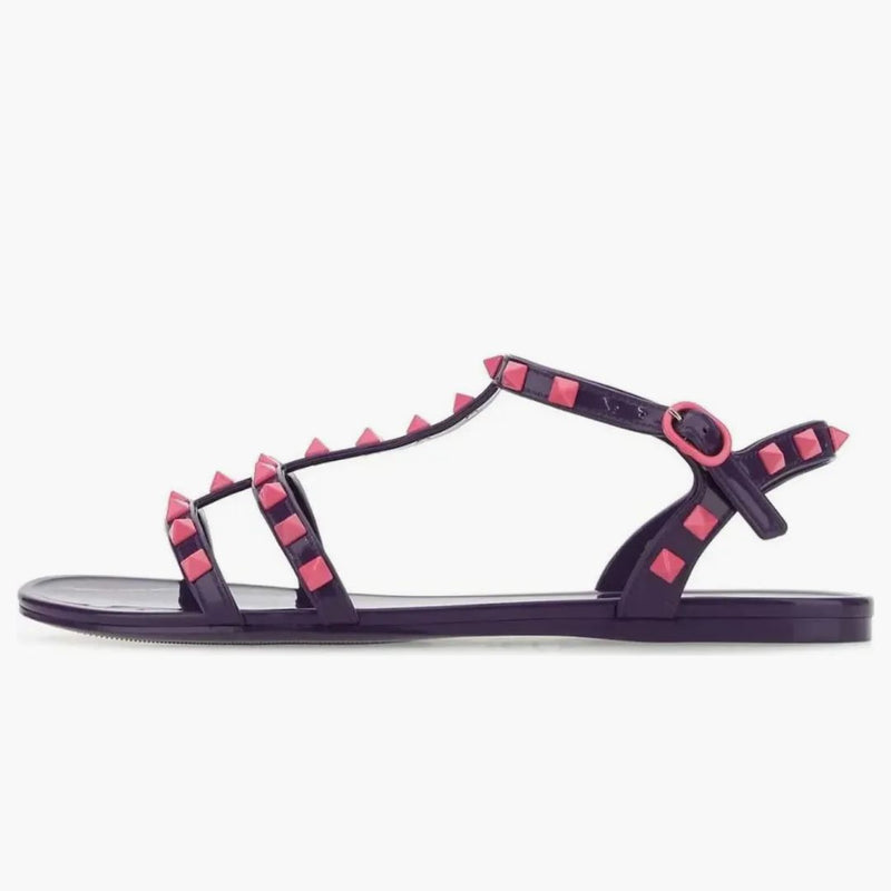 Valentino Garavani Rockstud Ankle Strap Sandaler Purple Pink (Women's)