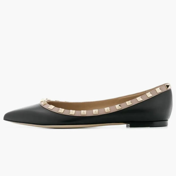 Valentino Garavani Rockstud Ballerinas Black Pink (dámské)