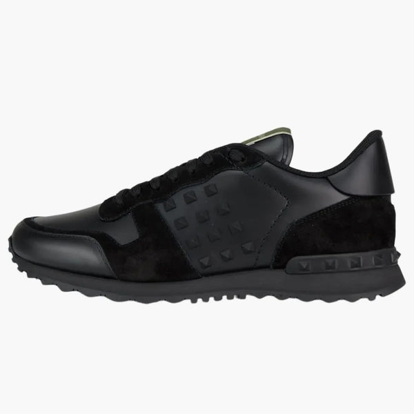 Valentino Garavani Rockstud Rockrunner Leather Black Black