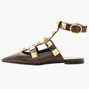 Valentino Garavani Roman Stud Ballet Flats Brown (Women's)