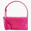 Valentino Le Grand Deuxième Logo Plaque Shoulder Bag Pink