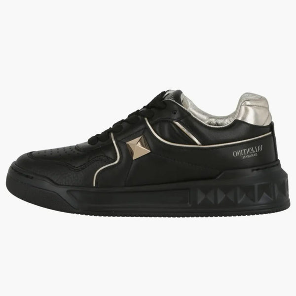Valentino One Stud Low-Top Black Platinum (Dámské)