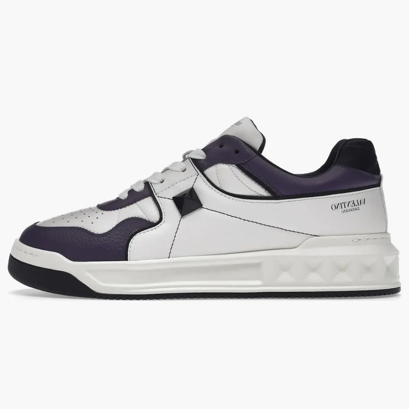 Valentino One Stud Low-Top White Purple Black