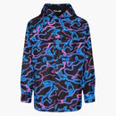 Giacca con cappuccio stampata di Valentino Nera