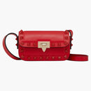 Valentino Rockstud23 Smooth Calfskin Micro Shoulder Shoulder Bag Red
