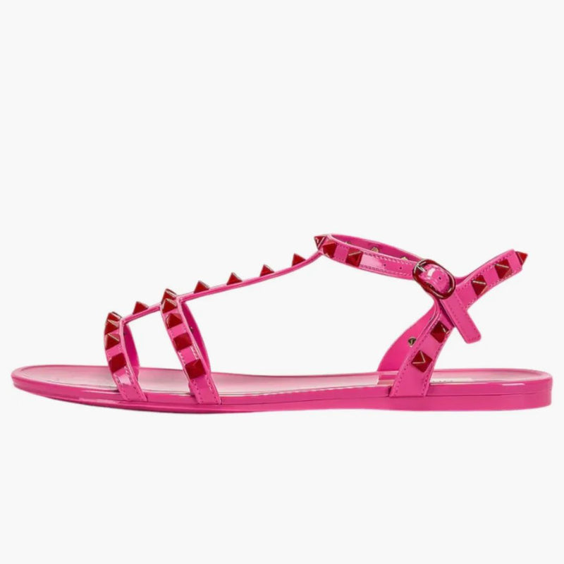 Sandály na kotníkové popruhy Valentino Rockstud Pink (dámské)