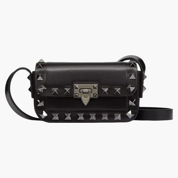 Valentino Rockstud Mini ramenní taška černá