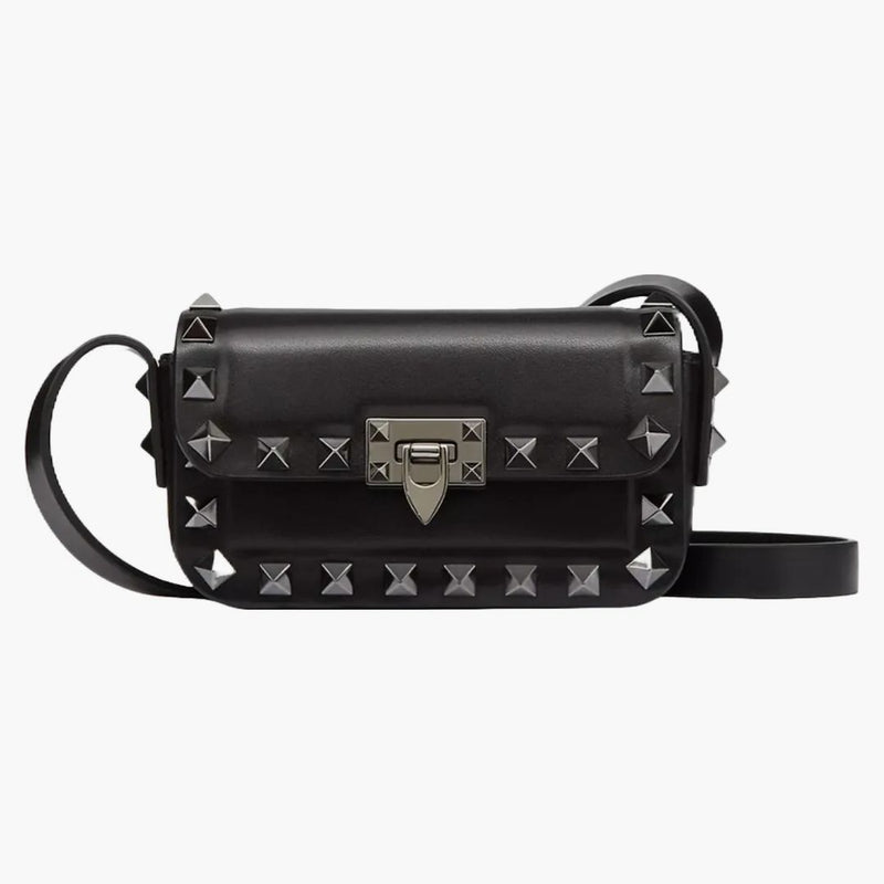 Valentino Rockstud Mini ramenní taška černá